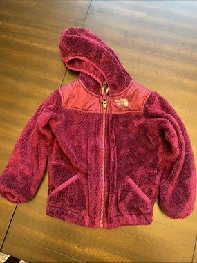 The North Face Girls' Hooded Plush Jacket - Deep Berry